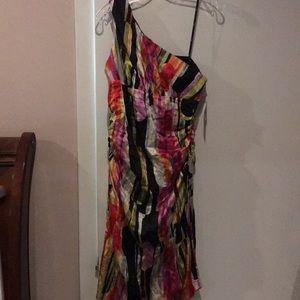 NWT Suzi Chin Maggy Boutique One Shoulder Dress